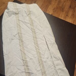 a new day White and Green Striped Skirt